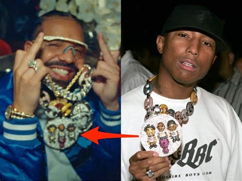 drake wearing pharrell chain.